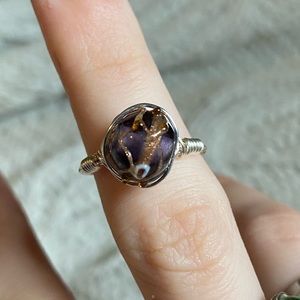 Wire wrapped bead ring